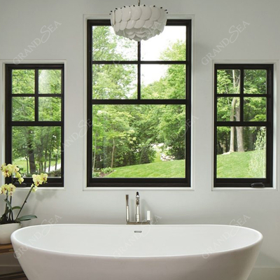 Hurricane Impact  Aluminium Single Hung Windows for House Tempered Glass Double Glazed Double Hung Windows