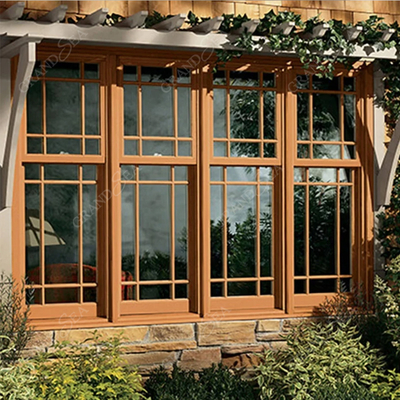 Hurricane Impact  Aluminium Single Hung Windows for House Tempered Glass Double Glazed Double Hung Windows
