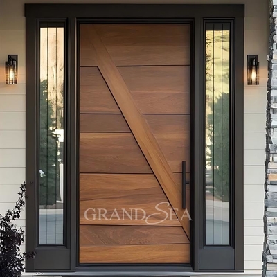 Italian Design Villa Entrance Security Luxury Aluminum Main Front Pivot Porta Modern Entry Wooden Pivot Door