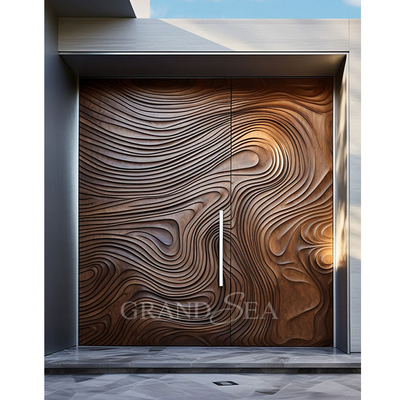 Italian Design Villa Entrance Security Luxury Aluminum Main Front Pivot Porta Modern Entry Wooden Pivot Door