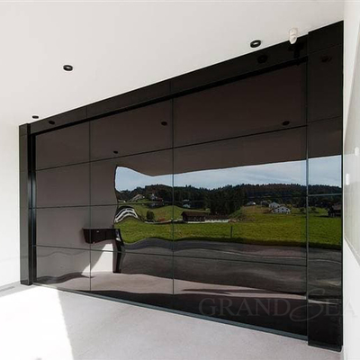 Villa Luxury 16 Ft Foot Clear Frosted Full View Aluminum Automatic Double Modern Insulated Glass Garage Door for Sale