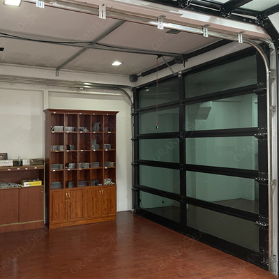 Villa Luxury 16 Ft Foot Clear Frosted Full View Aluminum Automatic Double Modern Insulated Glass Garage Door for Sale