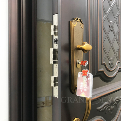 United Kingdom Style Class a Burglar Latest Design Fire Rated Main Exterior Security Steel Doors for Villa