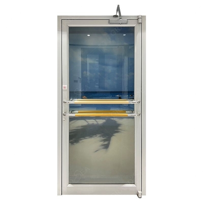 USA American Modern Design Storefront Front Glaze White Swing Entry Commercial Kfc Chicken Aluminium Door
