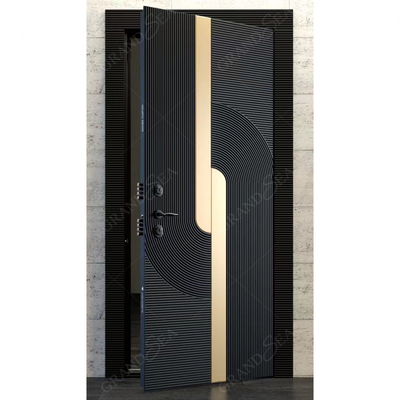 New Design Italian Fashion Modern Design Russia Model First-Class Security Steel Metal Front Entry Pivot Door Price