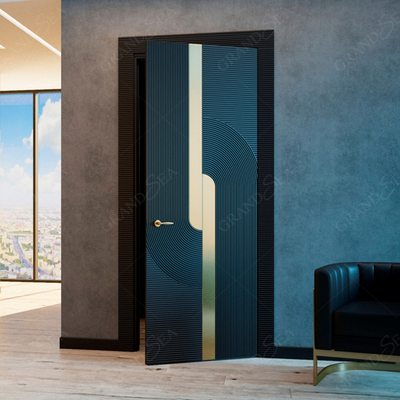 New Design Italian Fashion Modern Design Russia Model First-Class Security Steel Metal Front Entry Pivot Door Price