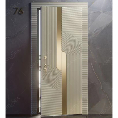 New Design Italian Fashion Modern Design Russia Model First-Class Security Steel Metal Front Entry Pivot Door Price