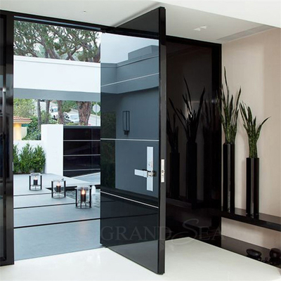 Luxury Villa Top Quality Steel Door Entry Modern Lock System Stainless Steel Front Entrance Pivot Door