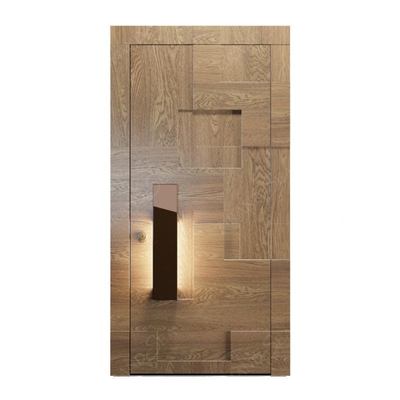 Customized Modern Entrance Security Wooden Swing Pivot Door Stainless Steel Hinge Waterproof for Front Main Entrance Villas