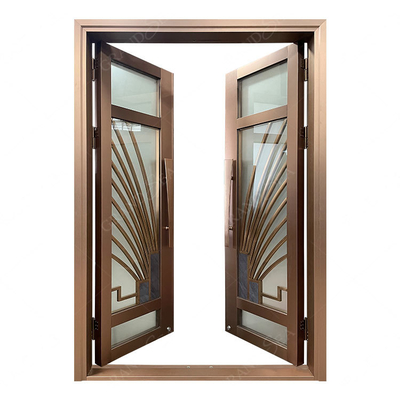 Modern Design Foshan Aluminum Pivot Entrance Door for Residential Main Entry Exterior French House Villa Front Entry Pivot Door