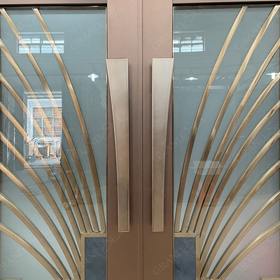 Modern Design Foshan Aluminum Pivot Entrance Door for Residential Main Entry Exterior French House Villa Front Entry Pivot Door