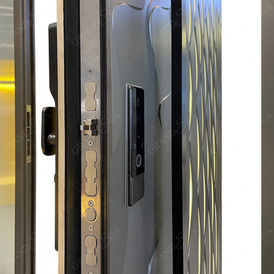 Aluminium Door with LED Lights  American Senior Entrance Door Superior a Class Lock System Aluminium Door