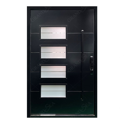 American Style Entrance Door Security Door Aluminum  Glass Door