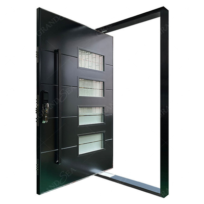 American Style Entrance Door Security Door Aluminum  Glass Door