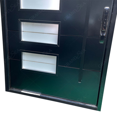 American Style Entrance Door Security Door Aluminum  Glass Door