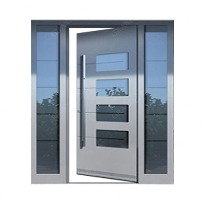 Modern American Luxury Black House Main Exterior Security Stainless Steel Front Entry Doors With Smart Lock