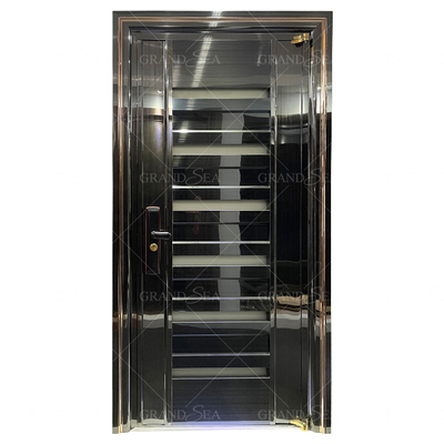 2023 New Listed Modern Style Double Leaf Safety Emergency Exit Metal Door Fire Rated Strong Stainless Steel Door