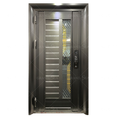 2023 New Listed Modern Style Double Leaf Safety Emergency Exit Metal Door Fire Rated Strong Stainless Steel Door