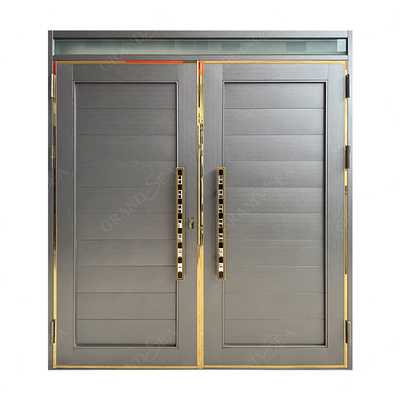 New Listed Modern Style Double Leaf Safety Emergency Exit Metal Door Fire Rated Strong Stainless Steel Door