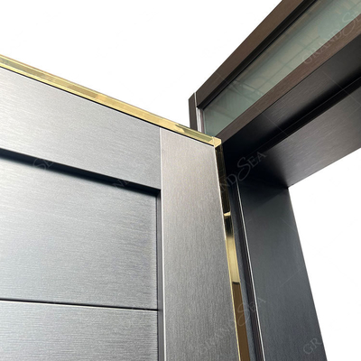 New Listed Modern Style Double Leaf Safety Emergency Exit Metal Door Fire Rated Strong Stainless Steel Door