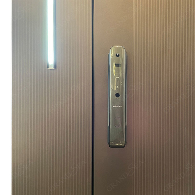 GRANDSEA Stainless Steel Solid Wood Armoured Security Door Exterior Invisible Hidden Steel Front Main Door