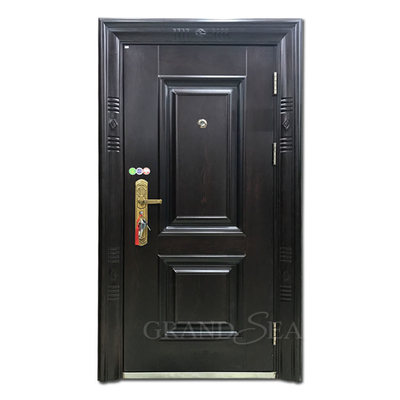 Iran Standard  Pre-hung  Carved square  Anti-explosion High Quality 5 Point Lock Steel Front Entrance Door