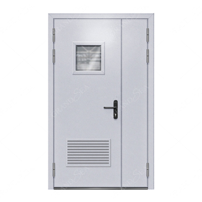 Sheet Metal Fire Rated Steel 60 90 Minutes Fire Resistant Door Double Leaf Safety Emergency Exit Metal Fire Rated Steel Door