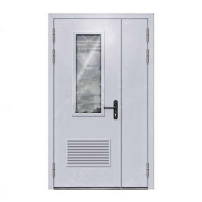 Turkey Flat Design Sound-Proof Metal Iron Front Entry Door Security Main Fire Doors Homes Entrance With Door Handle