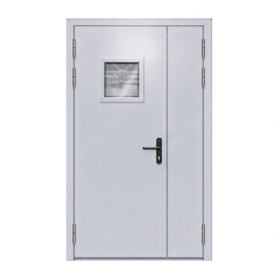 Turkey Flat Design Sound-Proof Metal Iron Front Entry Door Security Main Fire Doors Homes Entrance With Door Handle