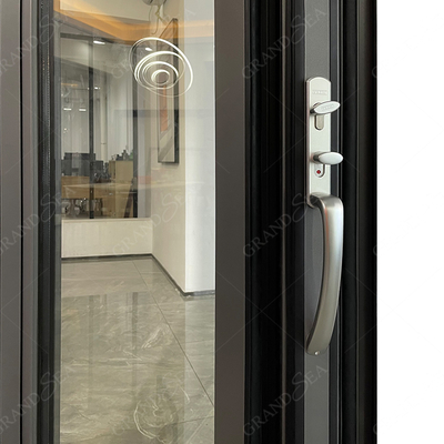 10 Year Warranty Wholesale Exterior Patio Grey Black Folding Aluminum Frame Glass 2+2 Open Bi Fold Door in China