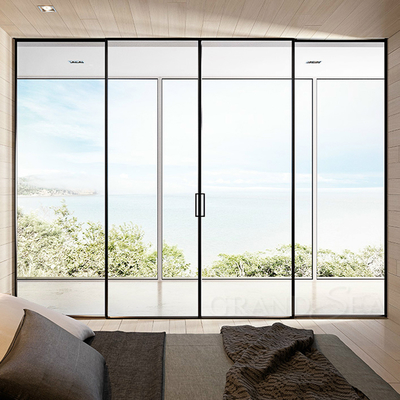 European Standard Design Frameless Aluminum Interior Noiseless Sliding Door for Kitchen