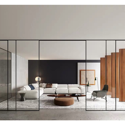 European Standard Design Frameless Aluminum Interior Noiseless Sliding Door for Kitchen