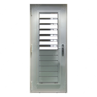 White Aluminum Framed Storm Aluminium Swing Door Exterior Glass Louver Door Designs for Caribbean Villa House