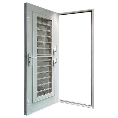 White Aluminum Framed Storm Aluminium Swing Door Exterior Glass Louver Door Designs for Caribbean Villa House
